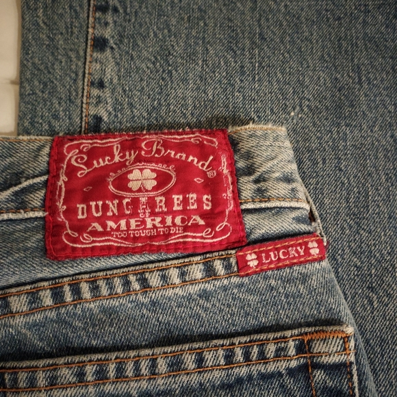 EUC Lucky Brand 100 percent cotton jeans, size 8, 29 waist American made - Picture 9 of 9